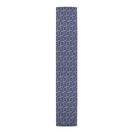 Navy Diamonds Outdoor Table Runner